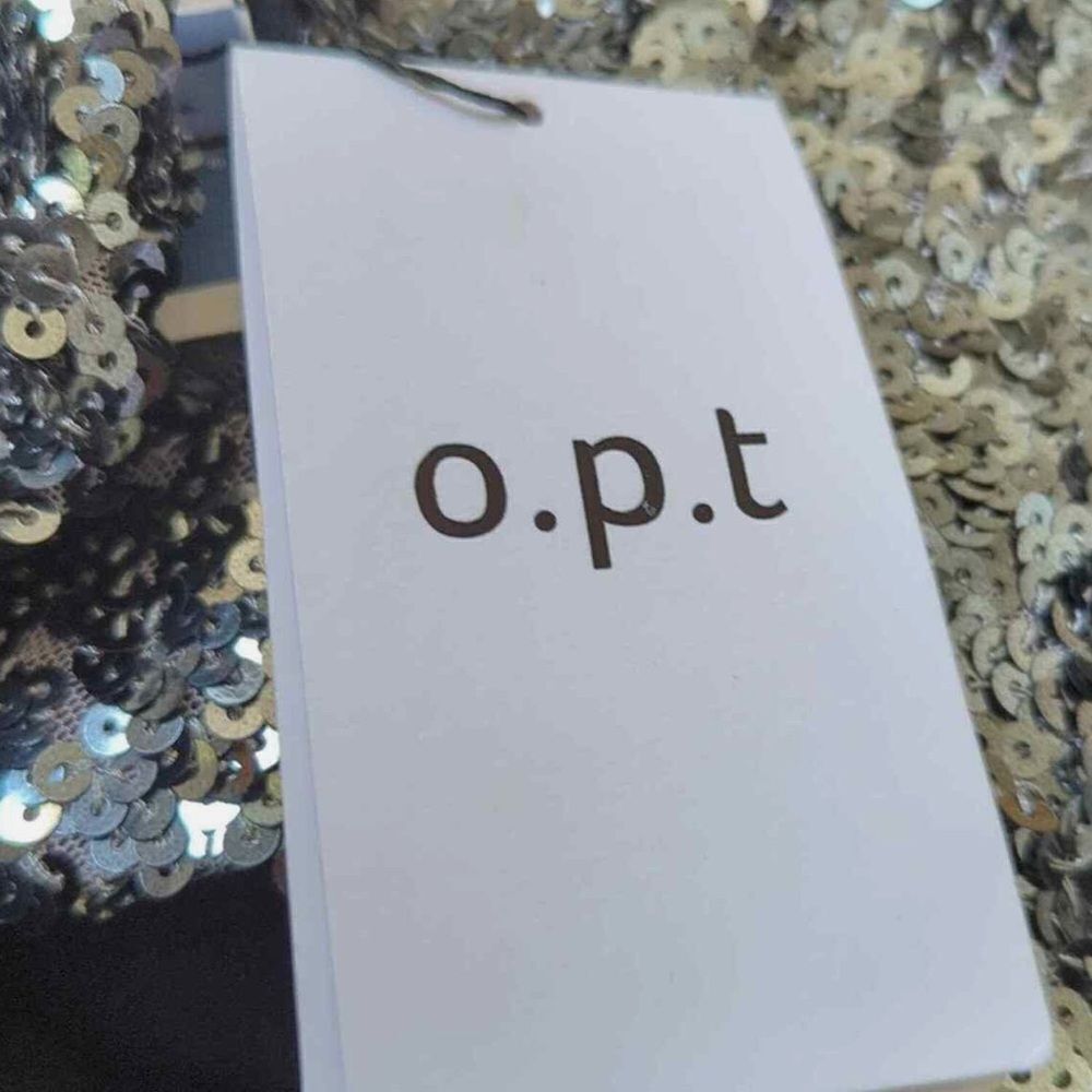 NWT O.P.T. Silver Gunmetal Sequins Bodycon Rumi Mini Dress Size US Smalll - Picture 15 of 16